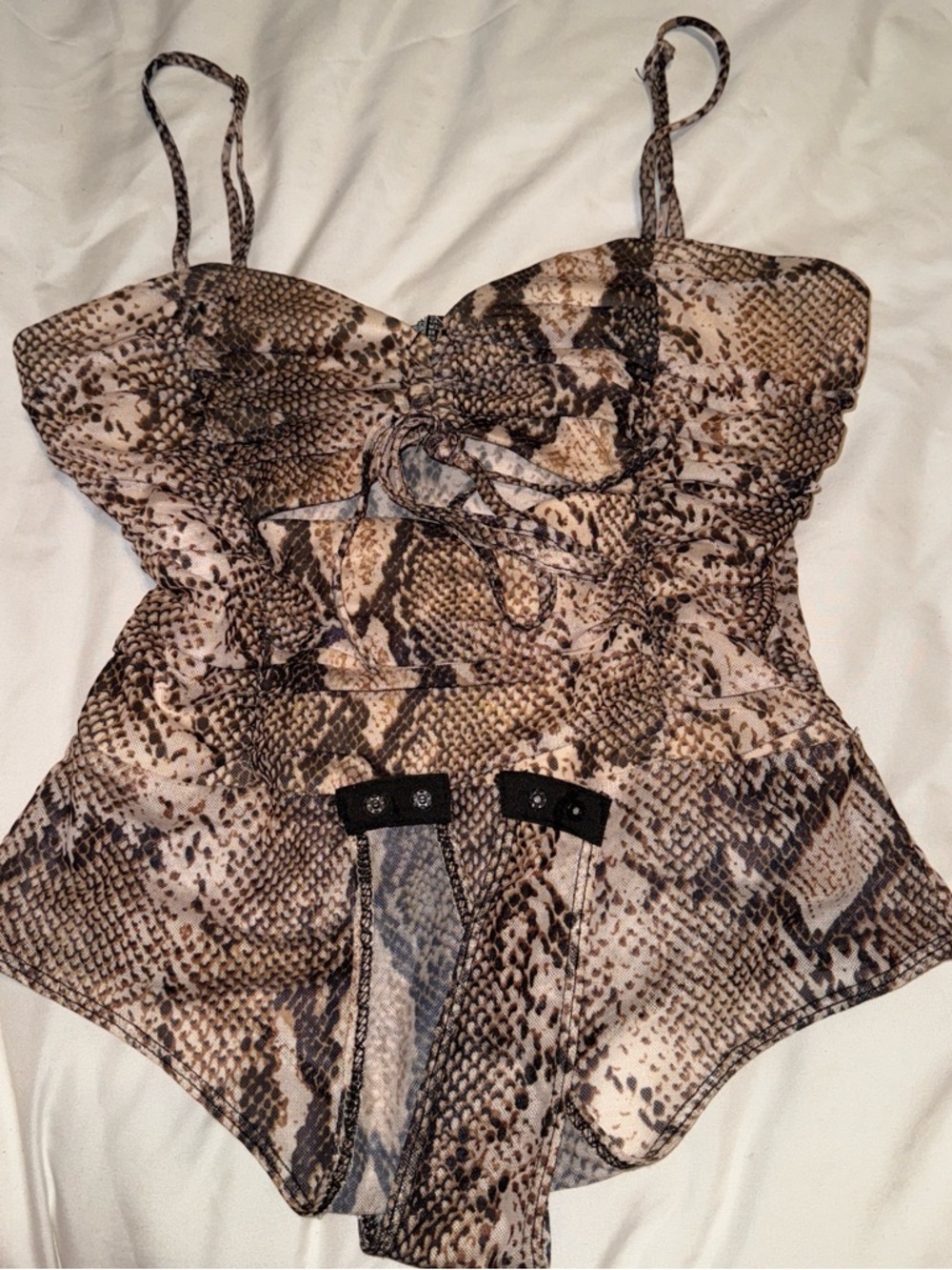 Forever 21 Brown and Black Animal Print Top